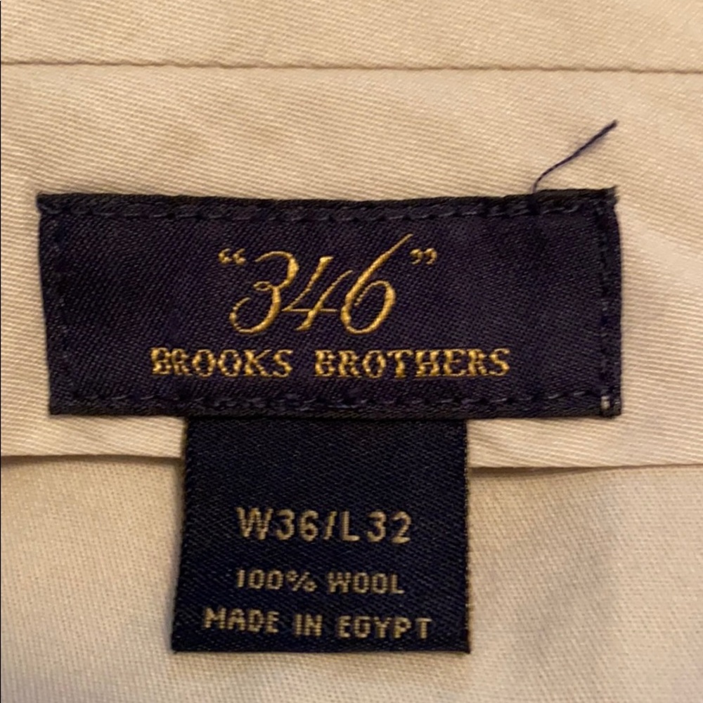 Brooks Brothers 346 Wool dress pants Dark Navy Sz 36 - Picture 4 of 5